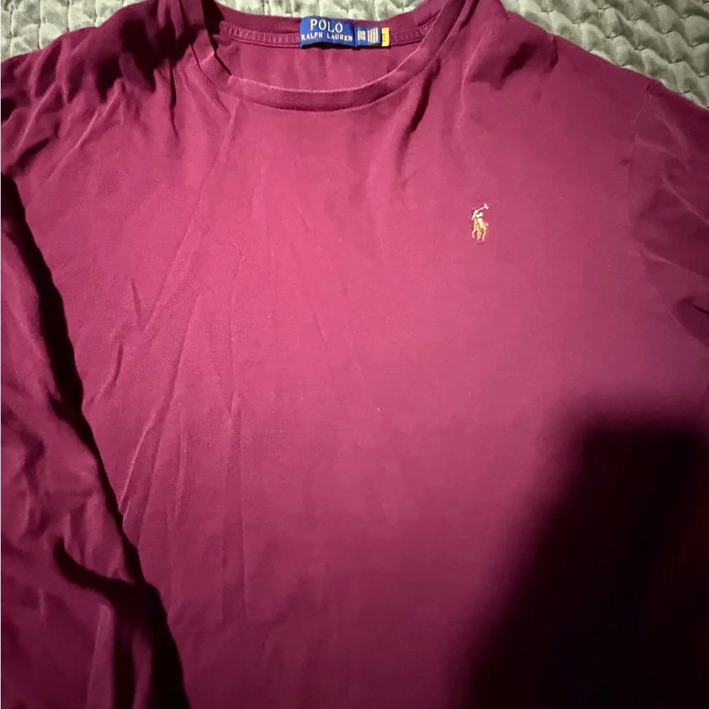 Polo Ralph‎ Lauren maroon burgundy long sleeve t shirt size 2XB